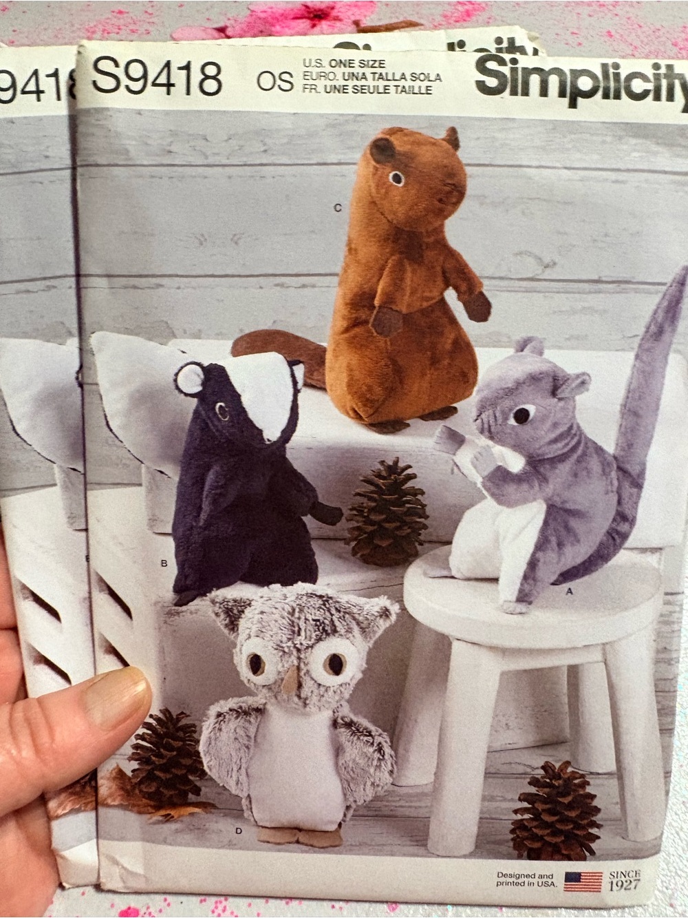 BN UNCUT SIMPLICITY 9418 OS SEWING PATTERNS PLUSHIES